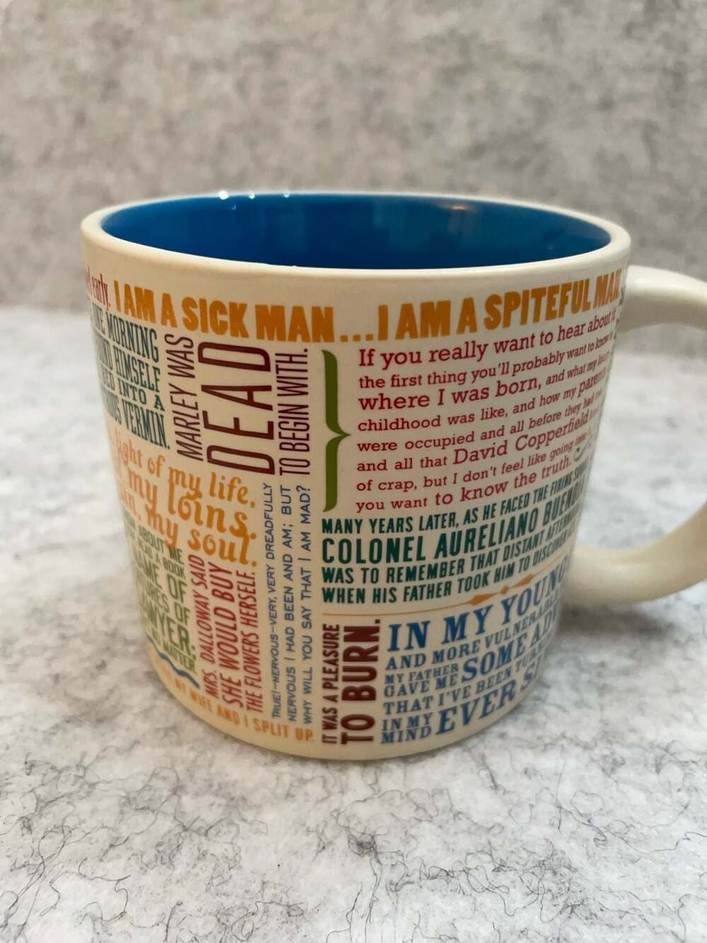 The Unemployed Philosophers Guild First Lines of Literature Coffee Mug